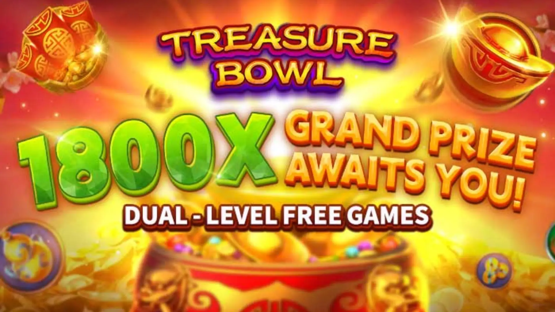 Multiplicadores Treasure Bowl cccgame - 7777x Máximo com Tigela Dourada